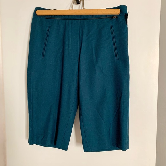 Vintage high rise teal pants/bermuda shorts size L. - Picture 6 of 8
